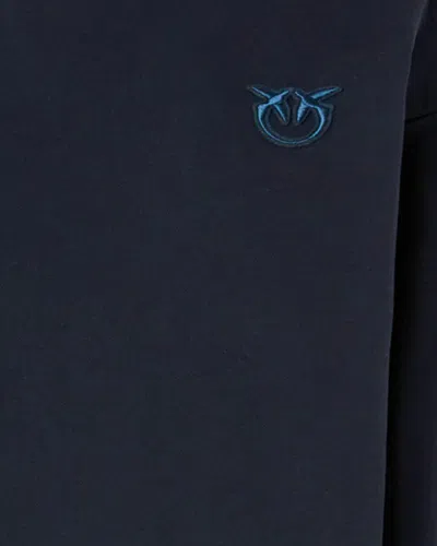 Pinko Button-detailed High-neck Mini Dress In Blue