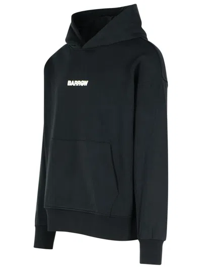 Barrow Kangaroo Pocket Cotton Sweatshirt In Black