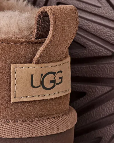 Ugg W Classic Micro Rocky Oak Mule In Brown