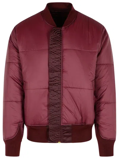 Alpha Industries Ma-1 Bomber Jacket In Bordeaux Nylon In Burgundy