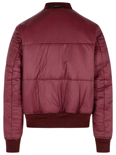 Alpha Industries Ma-1 Bomber Jacket In Bordeaux Nylon In Burgundy