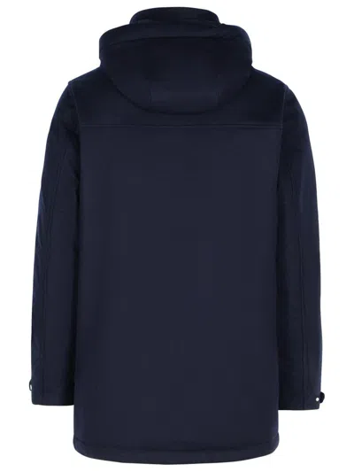 Zegna Long-sleeved Coat In Blue