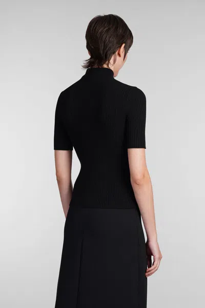 Courrèges Courreges Woman Turtleneck Black Size Xs Viscose, Polyester In Black