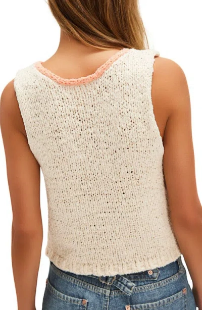 Free People Sicily Sweater Shell With Contrast Centre Seam In Multi