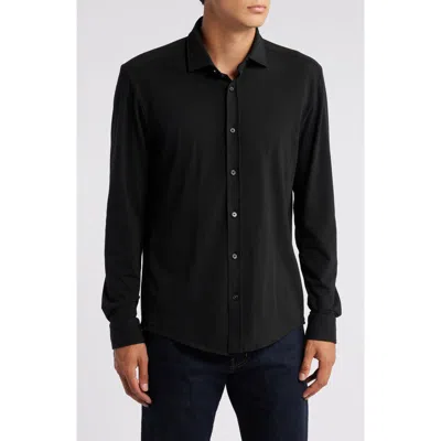Hugo Boss Boss Men Slim Fit Shirt In Easy-iron Stretch Cotton Poplin In Black
