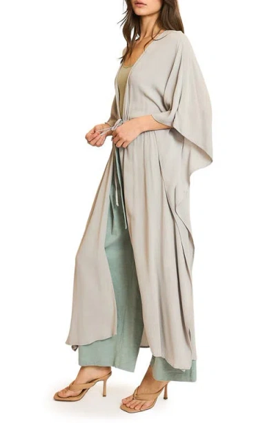 Wishlist Tie Oversize Duster In Gray