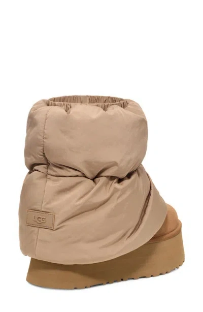 Ugg(r) Classic Mini Dipper Puffer Platform Boot In Brown