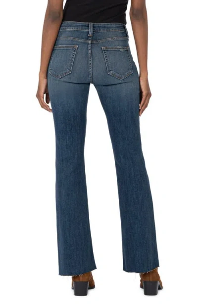 Kut From The Kloth Stella Fab Ab Raw Hem Flare Leg Jeans In Blue