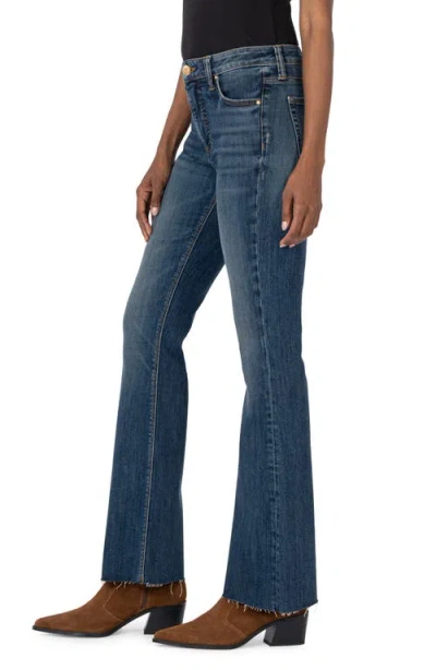 Kut From The Kloth Stella Fab Ab Raw Hem Flare Leg Jeans In Blue