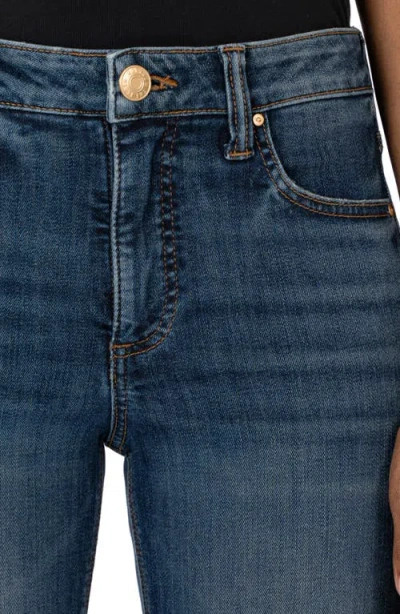 Kut From The Kloth Stella Fab Ab Raw Hem Flare Leg Jeans In Blue