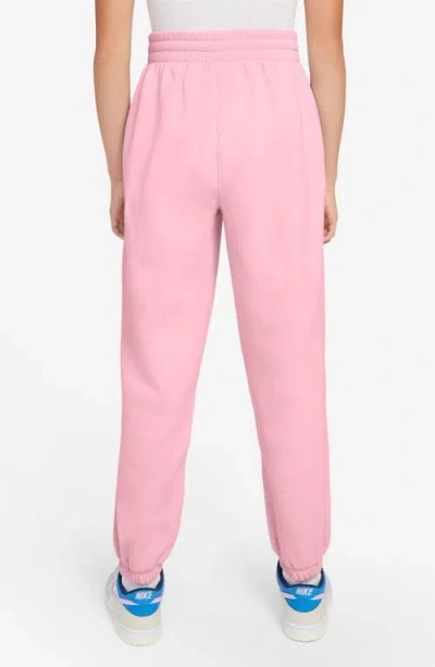 Nike Club Big Kid Girls Cuffed Loose Fit Fleece Jogger Pant In Pink