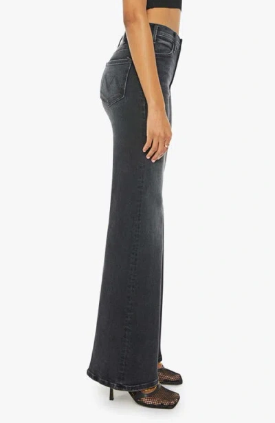 Mother The Roller Sneak Flared Jeans In Black