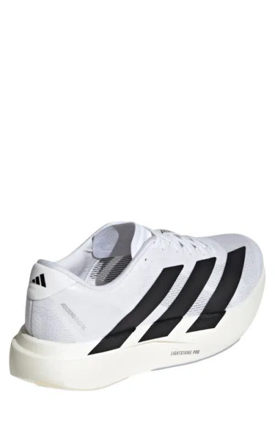 Adidas Originals Adidas Adizero Evo White Sneakers With Signature 3-stripes In Gray
