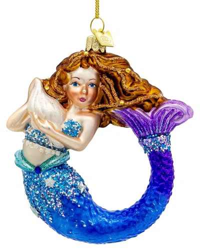 Kurt Adler 4.5-inch Bellissimo Glass Mermaid Ornament In Multi