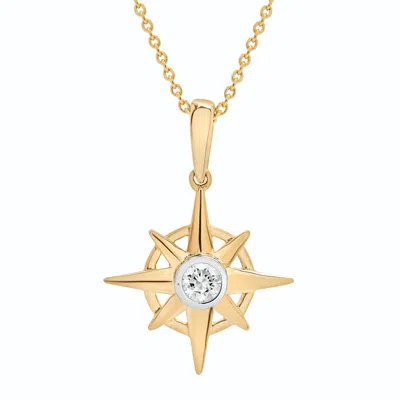 Miki & Jane Women's Gold Phoenix Compass Diamond Pendant In Gold