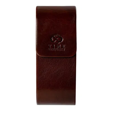 Time Resistance Men's Hard Shell Leather Eyeglasses Cover Brown – The Sign Of Four In Brown