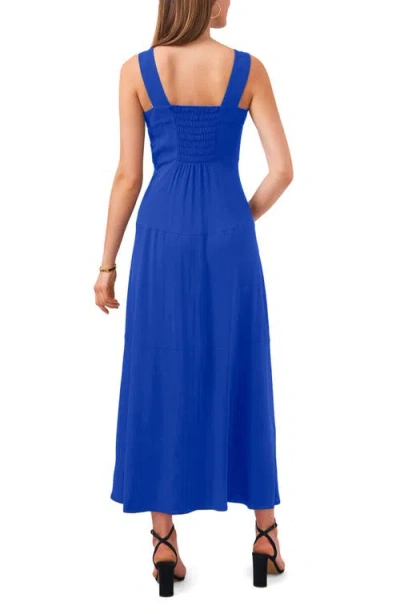 Vince Camuto Tiered Sleeveless Maxi Dress In Blue