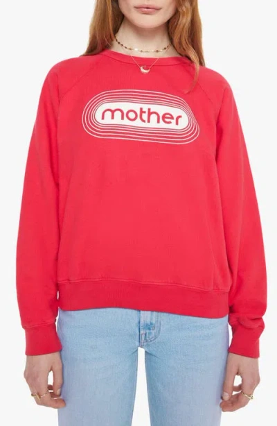 Mother The Concert Printed Cotton-jersey Sweatshirt In Red