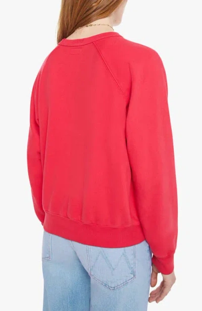 Mother The Concert Printed Cotton-jersey Sweatshirt In Red