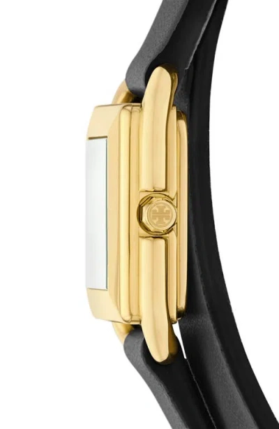 Tory Burch Small Kira Double Wrap Watch In Black
