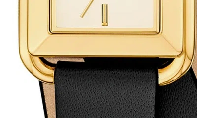 Tory Burch Small Kira Double Wrap Watch In Black