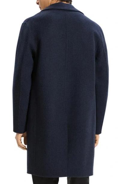 Theory Mod Wool Blend Overcoat In Blue