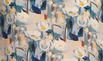 Apny Puff Shoulder Button Front Top In Multi