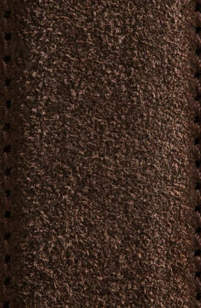 Drake's Suede Western Belt In Brown