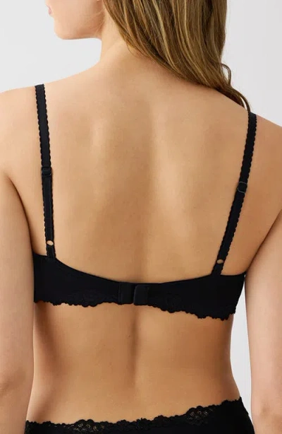 B.tempt'd By Wacoal Future Foundation Underwire Lace Trim Contour Bra In Black