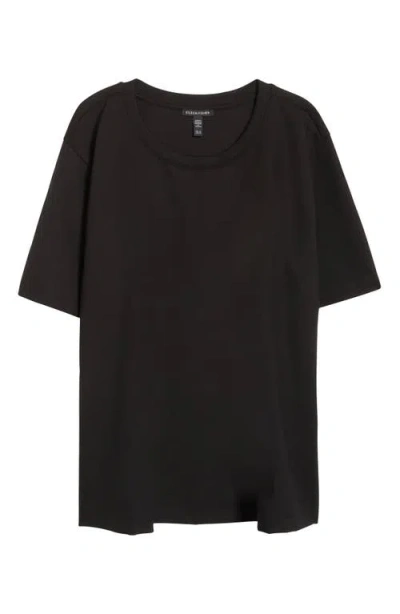 Eileen Fisher Crewneck Ponte T-shirt In Black