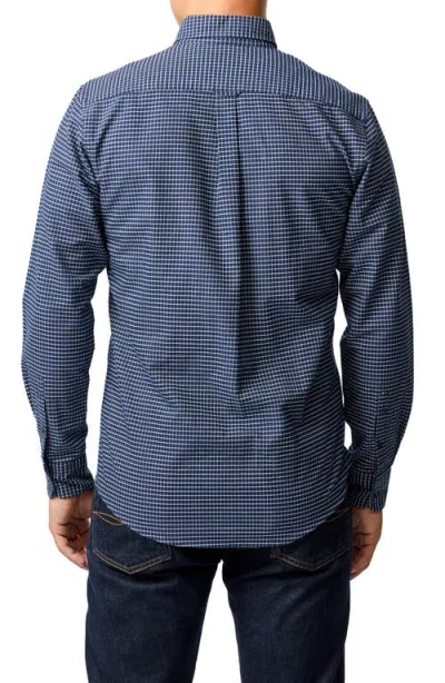 Rodd & Gunn Slim Fit Gunn Check Oxford 5 Long Sleeve Shirt In Blue