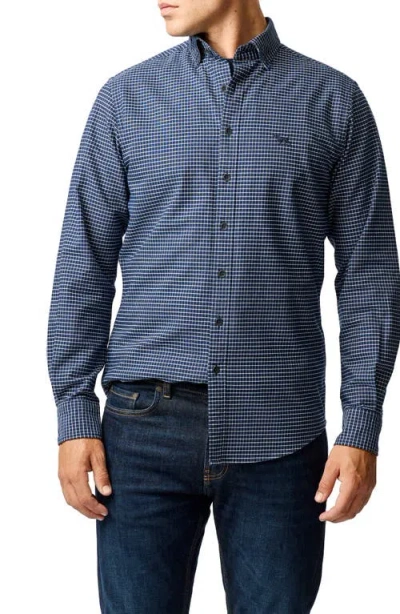 Rodd & Gunn Slim Fit Gunn Check Oxford 5 Long Sleeve Shirt In Blue