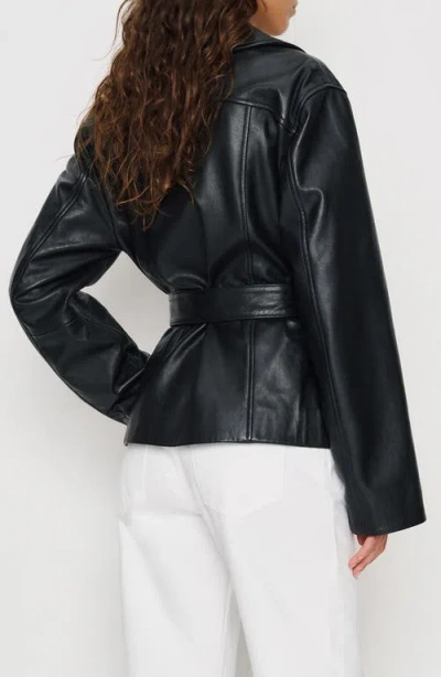 Reformation Veda Jaden Leather Jacket In Black