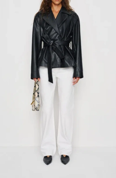 Reformation Veda Jaden Leather Jacket In Black