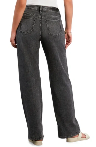 Hint Of Blu High Waist Cuff Wide Leg Jeans In Gray