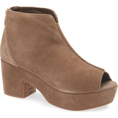 Chocolat Blu Gabe Open Toe Platform Bootie In Brown