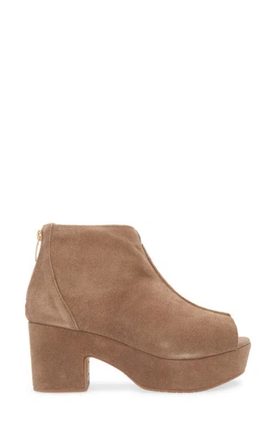 Chocolat Blu Gabe Open Toe Platform Bootie In Brown