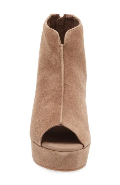 Chocolat Blu Gabe Open Toe Platform Bootie In Brown