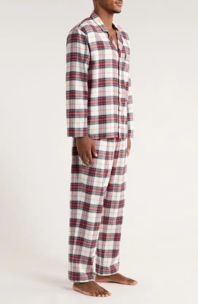 Eberjey 2-pc. Cotton Brushed Flannel Pajama Set In Red