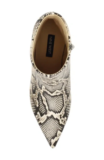 Nine West Hamesa Pointed Toe Bootie In Neutral