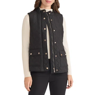Jones New York Women's Patch Pocket Vest Jacket In Black