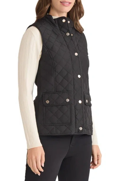 Jones New York Women's Patch Pocket Vest Jacket In Black