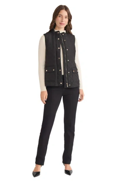 Jones New York Women's Patch Pocket Vest Jacket In Black