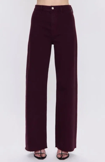 Pistola Penny High Rise Wide Leg Jeans In Claret In Burgundy