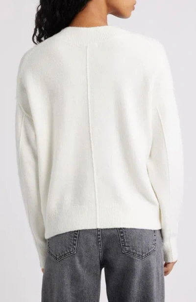 Madewell Calina Deep V-neck Sweater In White