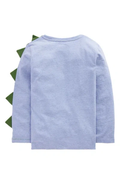Mini Boden Kids' Long Sleeve Dragon Appliqué Cotton T-shirt In Blue