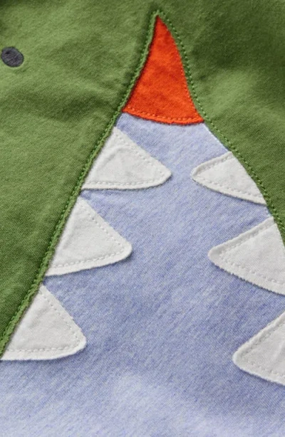 Mini Boden Kids' Long Sleeve Dragon Appliqué Cotton T-shirt In Blue