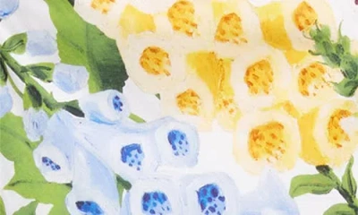 Oscar De La Renta Foxgloves Belted Floral-print Cotton-blend Poplin Midi Dress In Multi