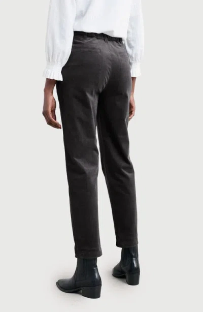 Seasalt Cornwall Crackington Sailor Button Crop Pull-on Pants In Black