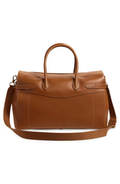 Ralph Lauren Purple Label Bedford Calfskin Leather Duffle Bag In Brown